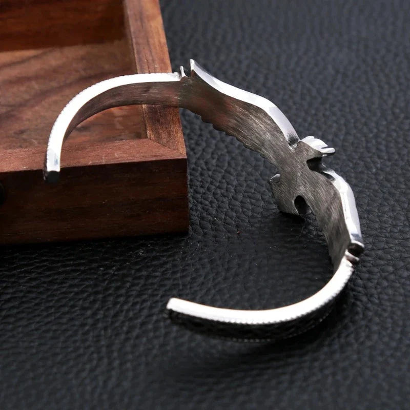 Silver Eagle Figaro Bracelet