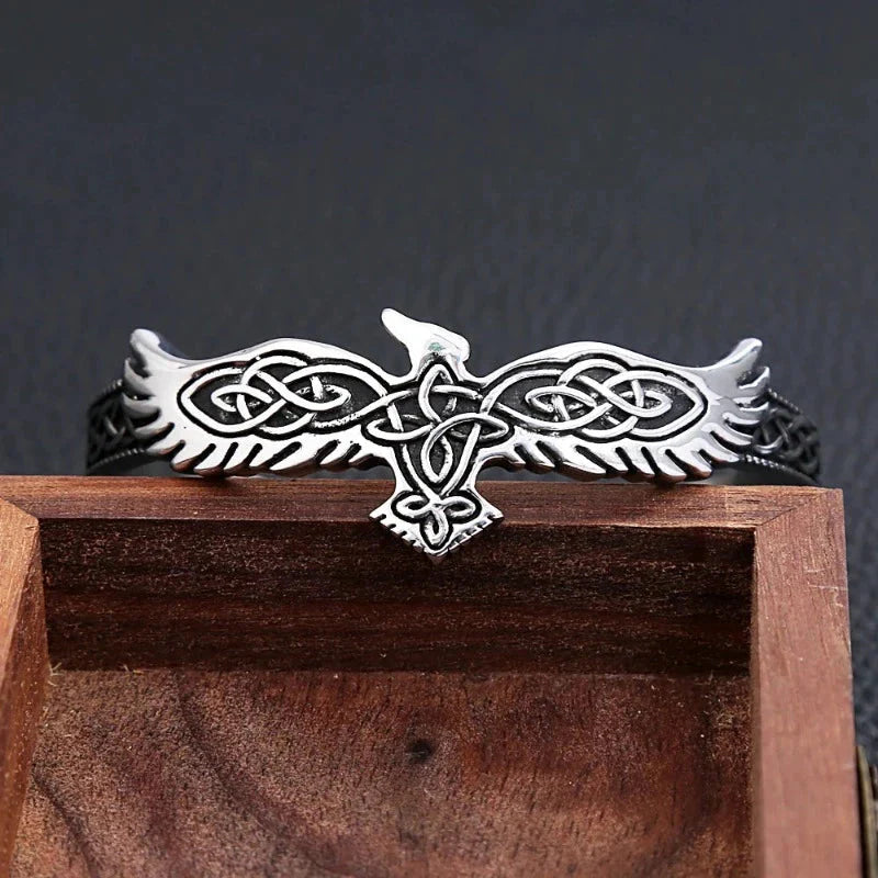 Silver Eagle Figaro Bracelet