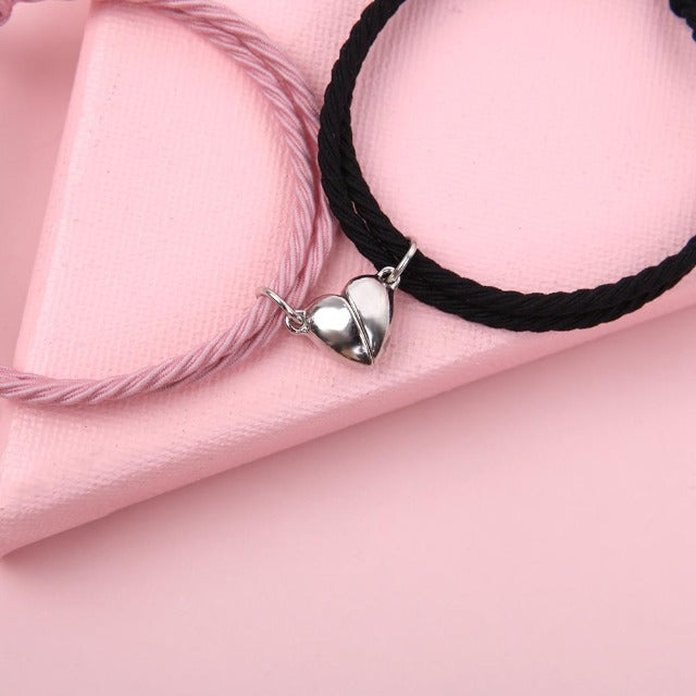 Black and Pink Couple Magnetic Bracelet