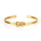 Adjustable bracelet with knot for men gold