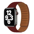 Burgundy Magnetic Clasp Apple Watch Band