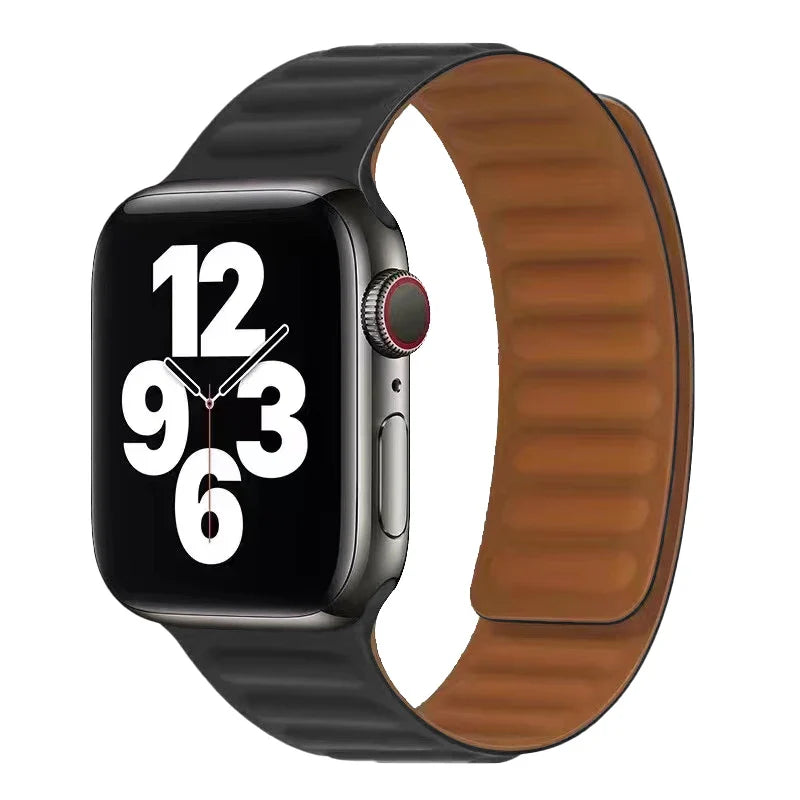 Black Magnetic Clasp Apple Watch Band