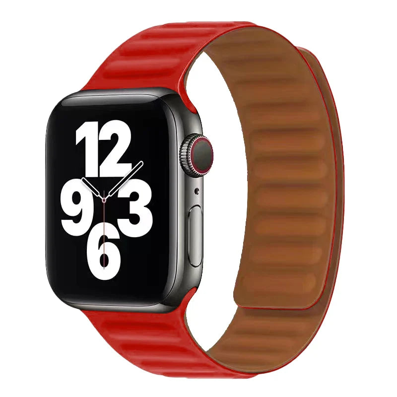 Red Magnetic Clasp Apple Watch Band