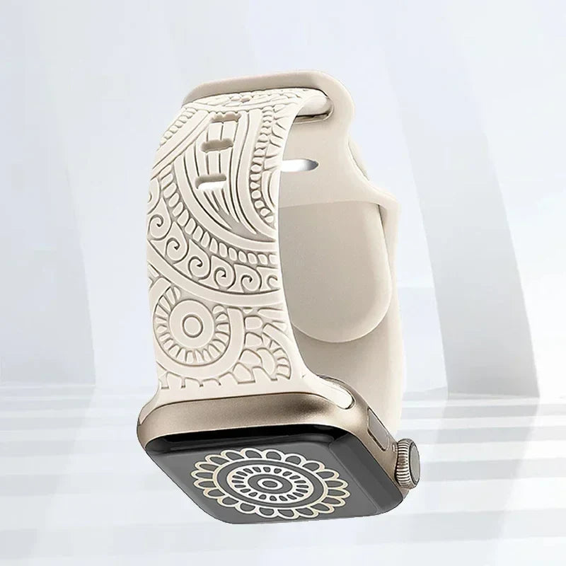 Patterned Apple Watch Band beige