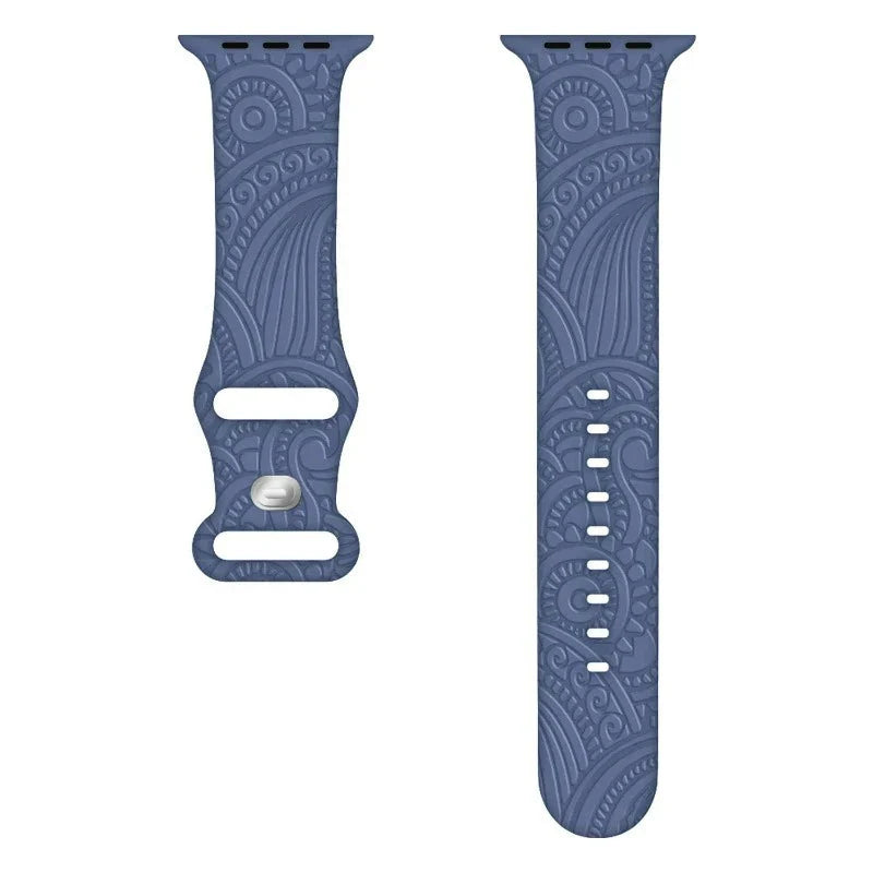 Patterned Apple Watch Band blue