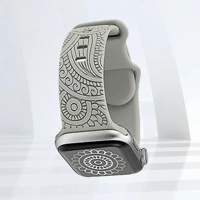 Patterned Apple Watch Band gray