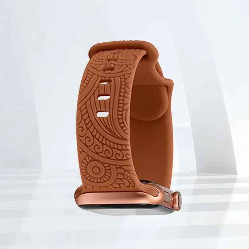 Patterned Apple Watch Band brown