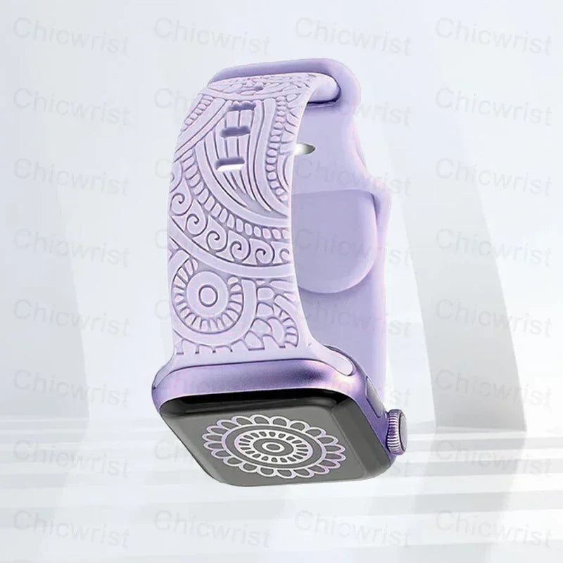 Patterned Apple Watch Band purple