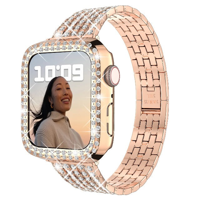 Diamond Apple Watch Bracelet for Women rose gold
