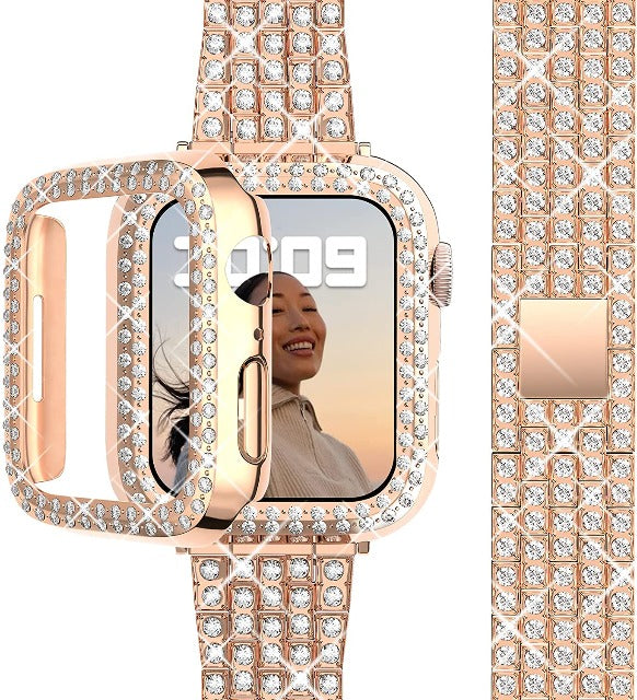 Diamond Apple Watch Bracelet for Women rose gold