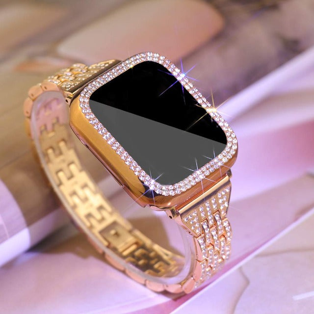 Diamond Apple Watch Bracelet for Women gold