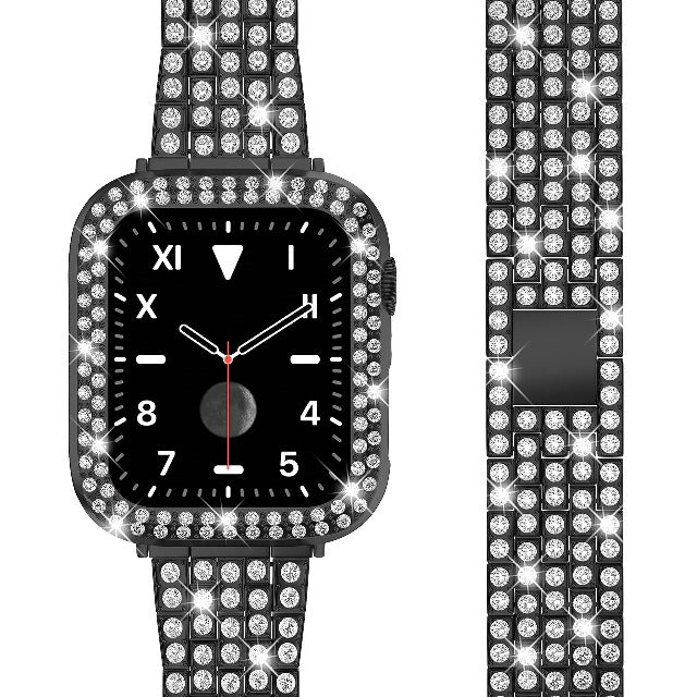 Diamond Apple Watch Bracelet for Women black