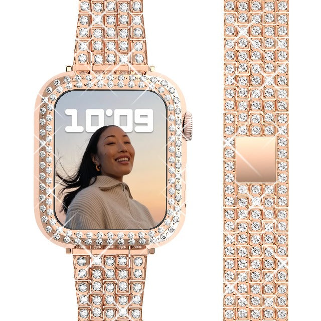 Diamond Apple Watch Bracelet for Women rose gold