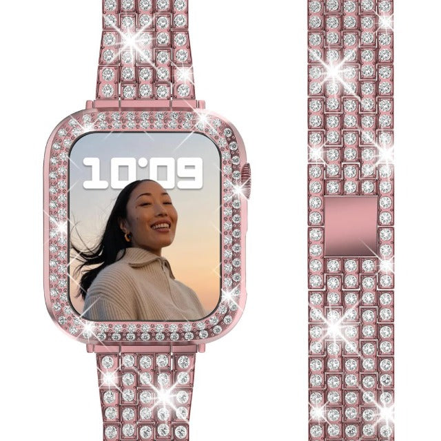 Diamond Apple Watch Bracelet for Women pink