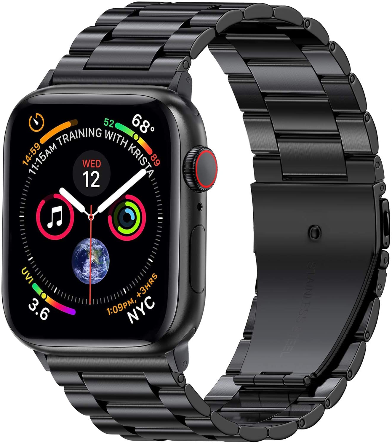 Ultra-Resistant Steel Apple Watch Band black