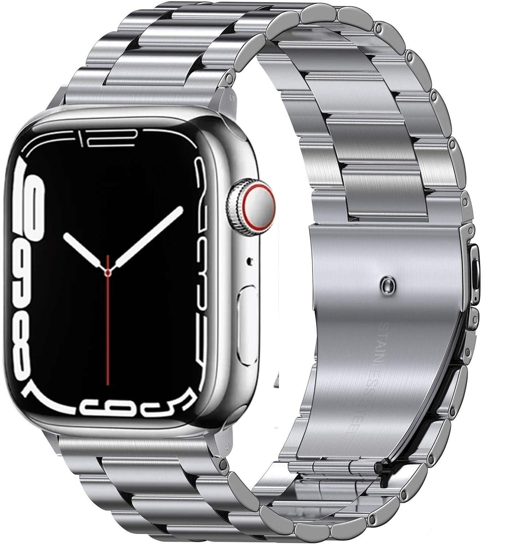 Ultra-Resistant Steel Apple Watch Band silver