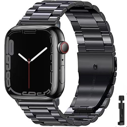 Ultra-Resistant Steel Apple Watch Band black + tool