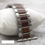 Apple Watch Wood Bracelet silver and brown