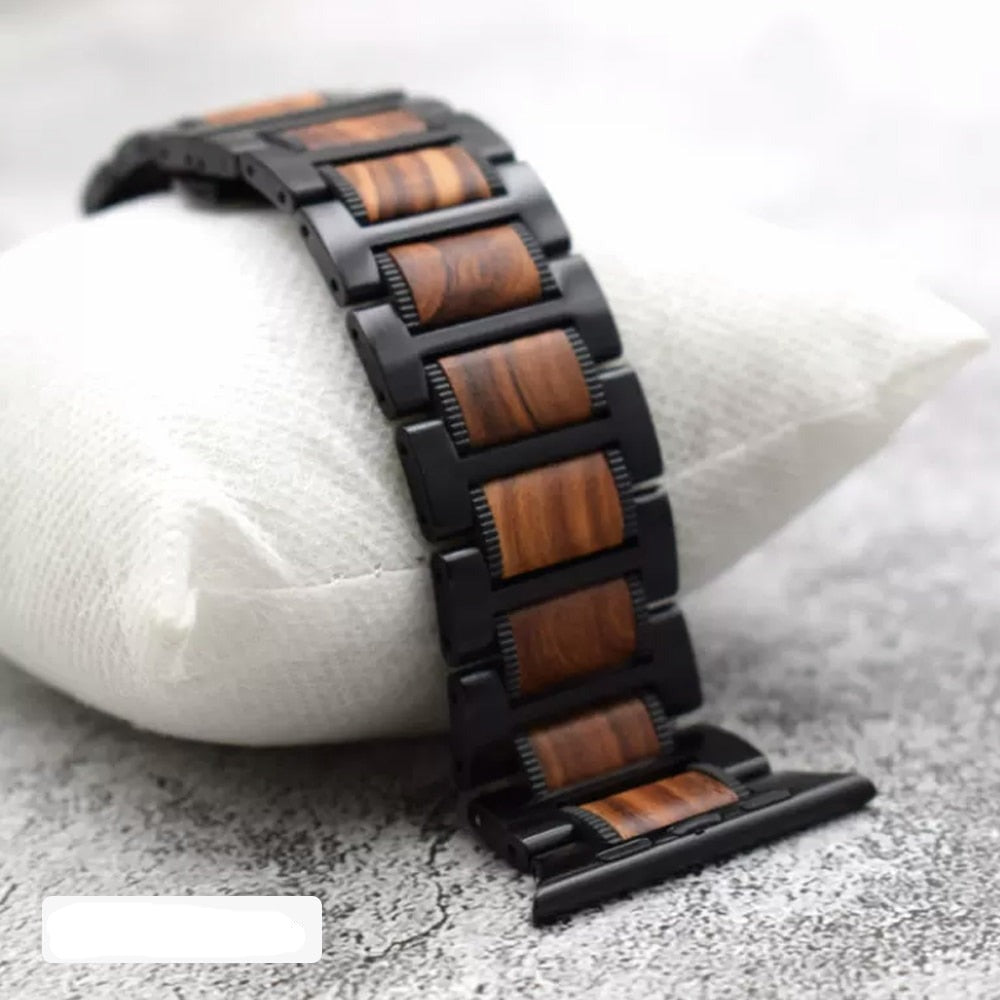 Apple Watch Wood Bracelet brown and black