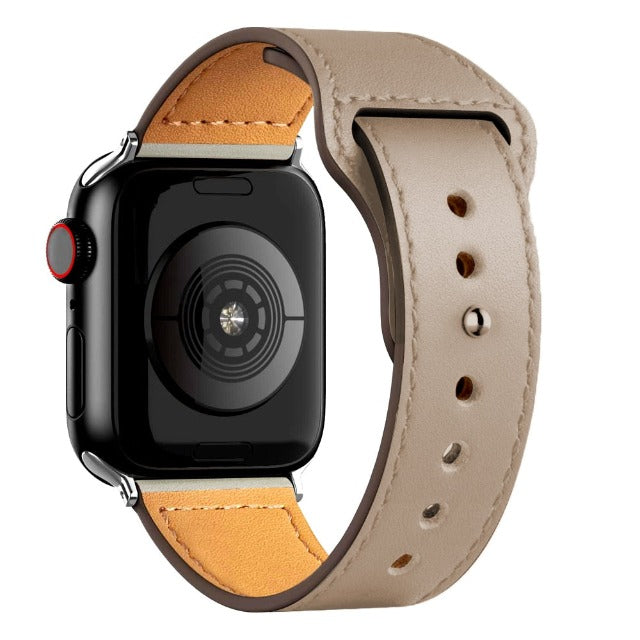 Apple Watch Leather Strap in off-white