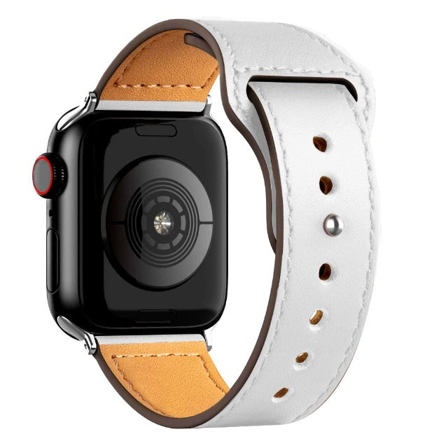 Apple Watch Leather Strap in white