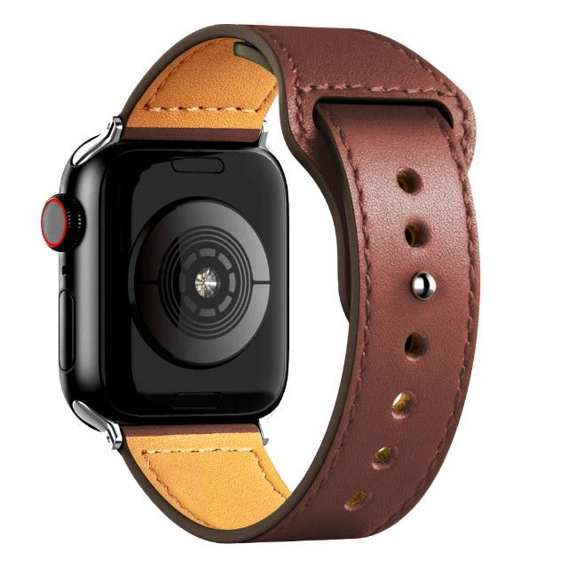 Apple Watch Leather Strap in coffee