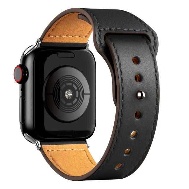 Apple Watch Leather Strap in black