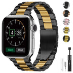 Black and gold Metal Apple Watch band