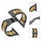 Black and gold Metal Apple Watch band