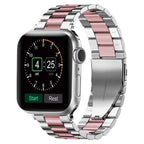 Silver and rose Metal Apple Watch band