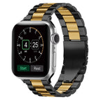 Black and gold Metal Apple Watch band