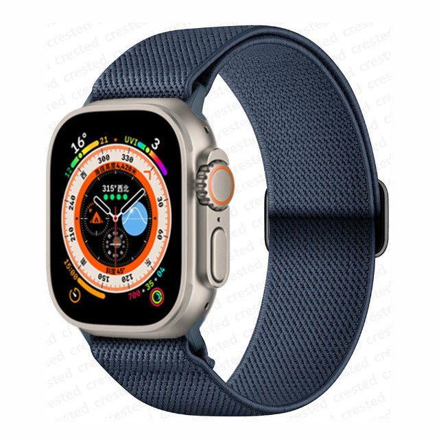 Apple Watch Band in Navy Blue Woven Nylon
