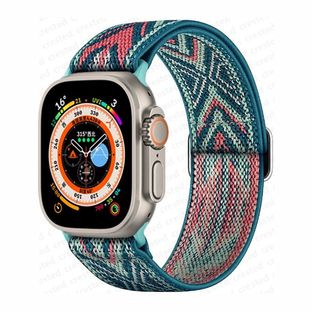 Apple Watch Band in Teal Woven Nylon
