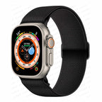 Apple Watch Band in Black Woven Nylon