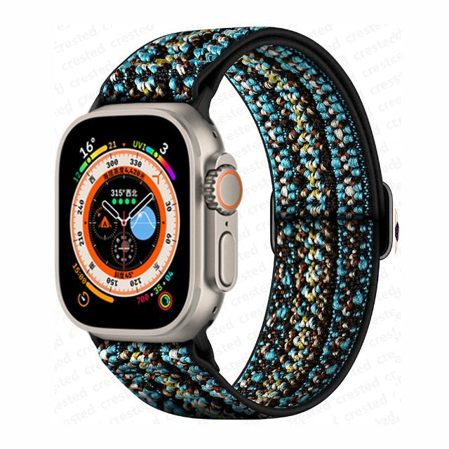 Apple Watch Band in Turquoise Woven Nylon