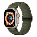 Apple Watch Band in Khaki Green Woven Nylon
