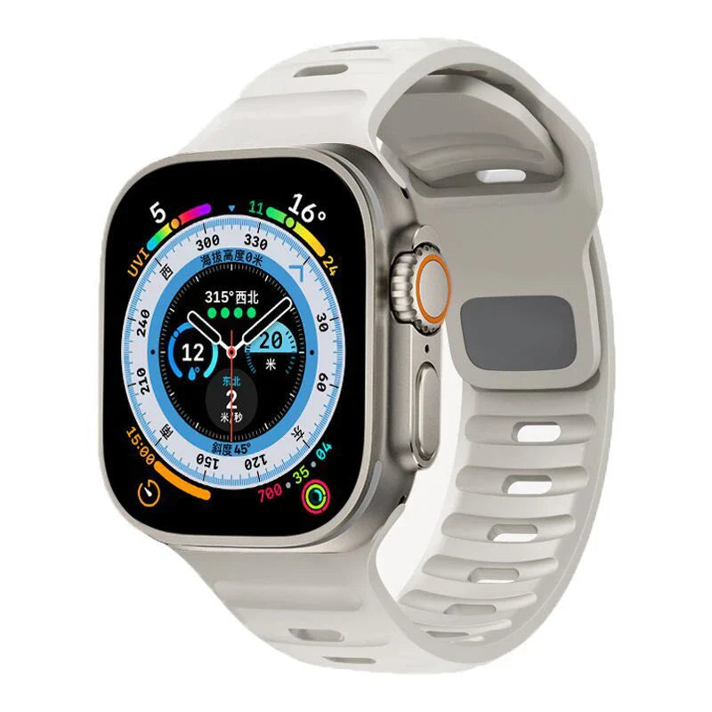 Beige Surgical Silicone Apple Watch Band