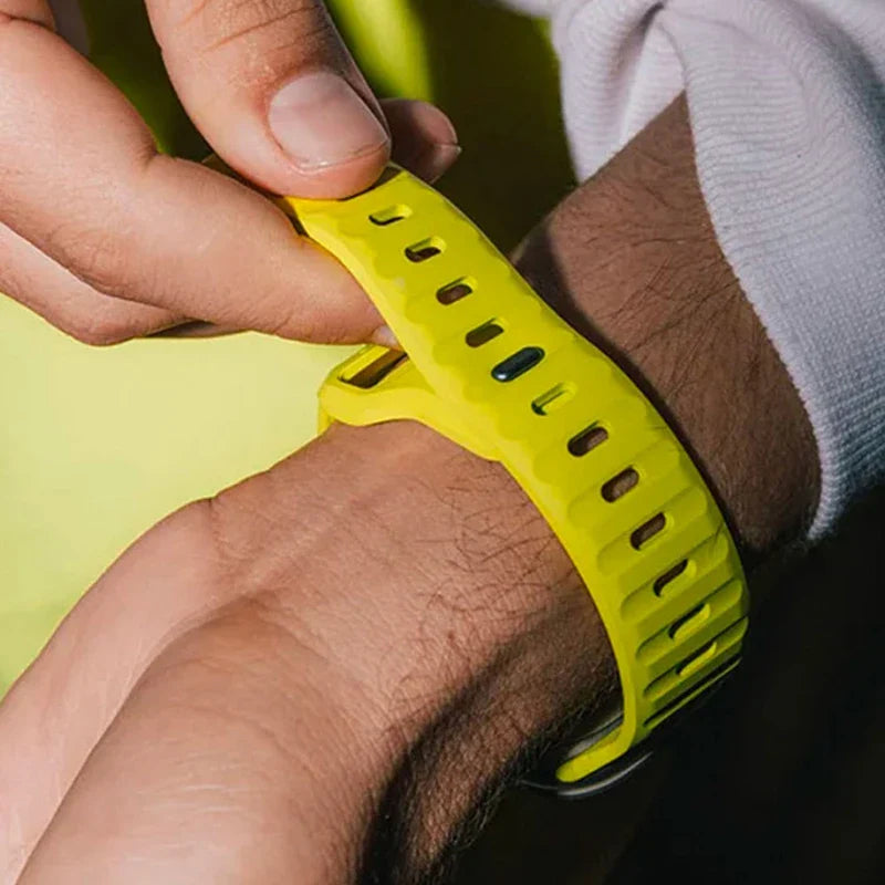 Yellow Surgical Silicone Apple Watch Band