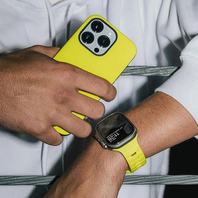 Yellow Surgical Silicone Apple Watch Band