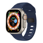 Blue Surgical Silicone Apple Watch Band