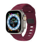 Burgundy Surgical Silicone Apple Watch Band