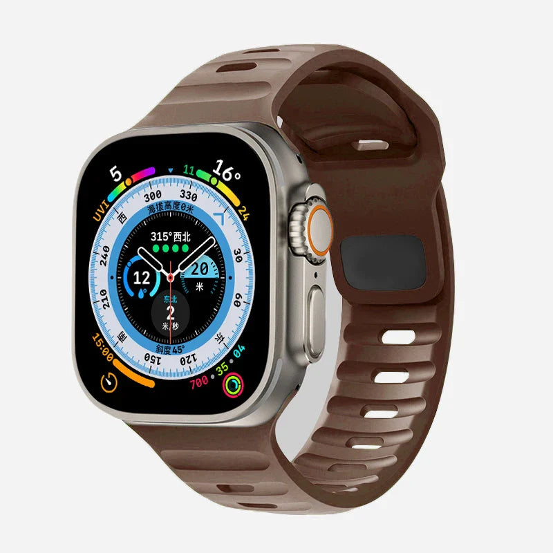 Brown Surgical Silicone Apple Watch Band