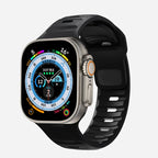 Black Surgical Silicone Apple Watch Band