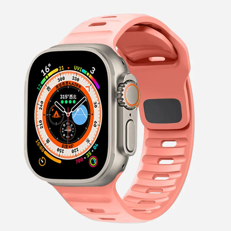 Pink Surgical Silicone Apple Watch Band