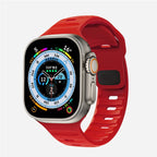 Red Surgical Silicone Apple Watch Band