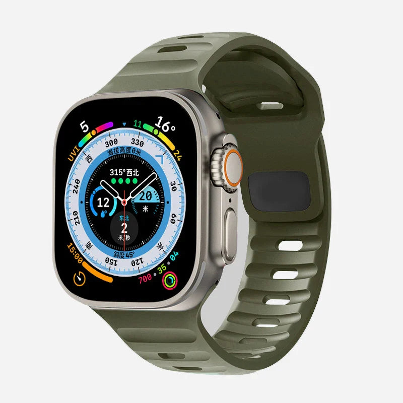 Green Surgical Silicone Apple Watch Band