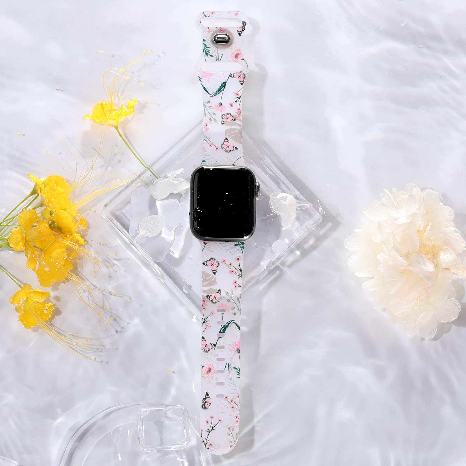 Women's Apple Watch Bracelet with Floral Print