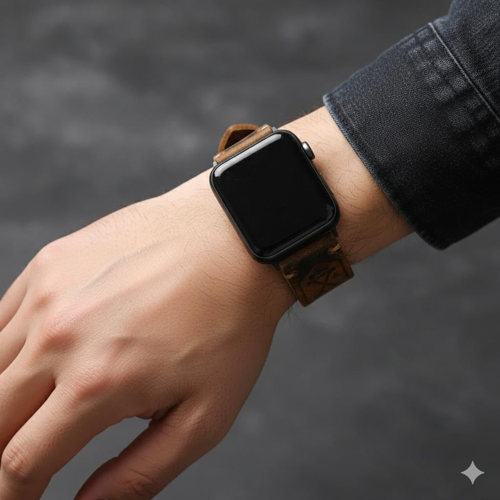Thick Leather Men's Apple Watch Straps