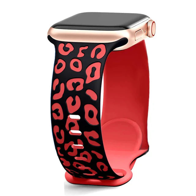 Red Leopard Apple Watch Band