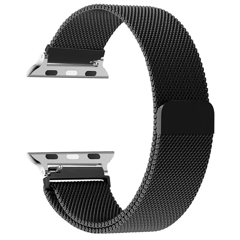 Black Magnetic Steel Apple Watch Band